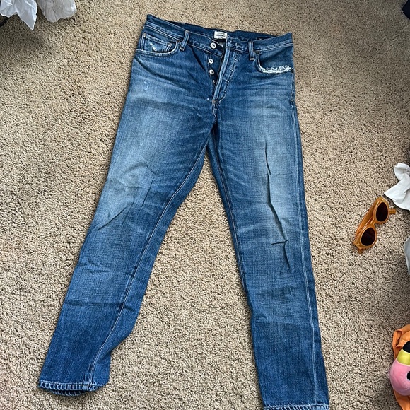 Liya high rise classic fit crop , premium vintage - Picture 1 of 5